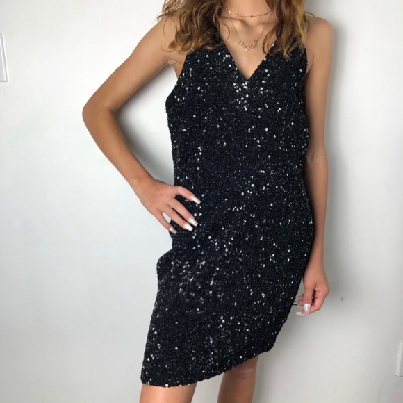 All Saints Dresses & Skirts - All Saints hand embellished black mini dress